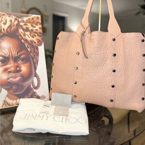 Jimmy Choo Blush Pink Lockett Tote